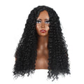 Matte High-Temperature Fiber Synthetic Wig: Center-Part, Long, Voluminous Afro-Style Tight Curls (Explosion/Afro-Puff Look)